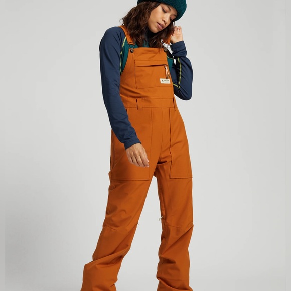 Burton Women's Avalon Bib Snowboarding Pant in True Penny XS - SOLD OUT - Picture 4 of 8